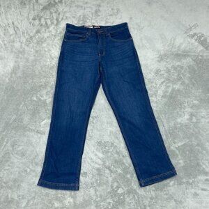 Kirkland Signature Blue Straight Leg Jeans Size 16 High Waisted Denim a0240